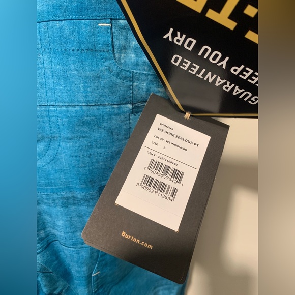 Burton Women's WZ Gore-Tex Zealous PT Snow Ski Bib Pants wz indiohobo SZ Small - Picture 5 of 12